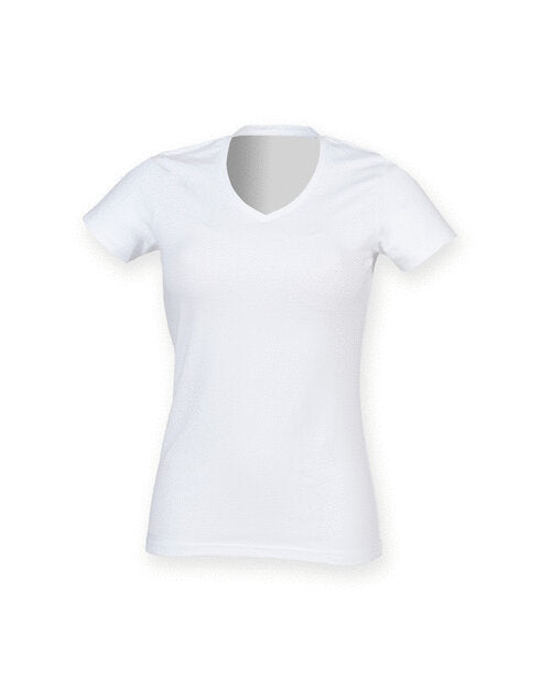 SF Clothing Ladies Feel Good Stretch V-Neck T-Shirt - ST122M