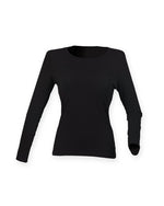 SF Clothing Ladies Feel Good Long Sleeve Stretch T-Shirt - ST124M - thumbnail 2