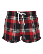 SF Clothing Ladies Tartan Frill Shorts - ST82M - thumbnail 1