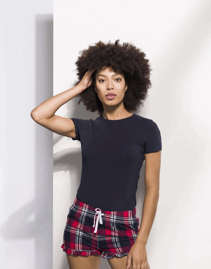 SF Clothing Ladies Tartan Frill Shorts - ST82M