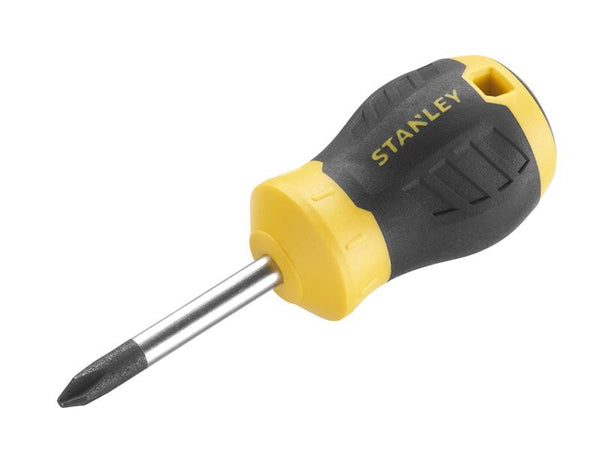 STANLEY Hand Tools CUSHION GRIP Stubby Screwdriver, Phillips Tip
