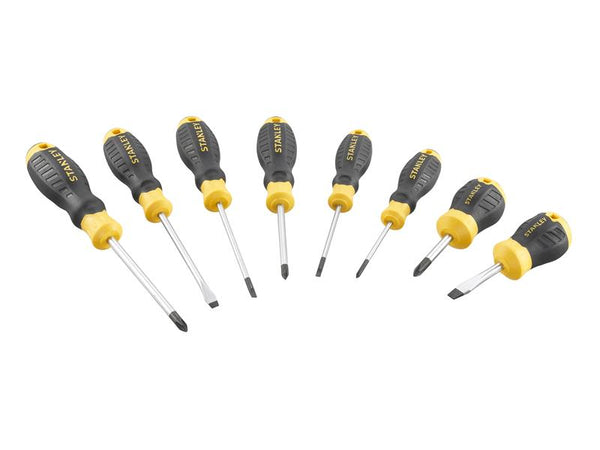 STANLEY Hand Tools CUSHION GRIP Screwdriver Set, 8 Piece