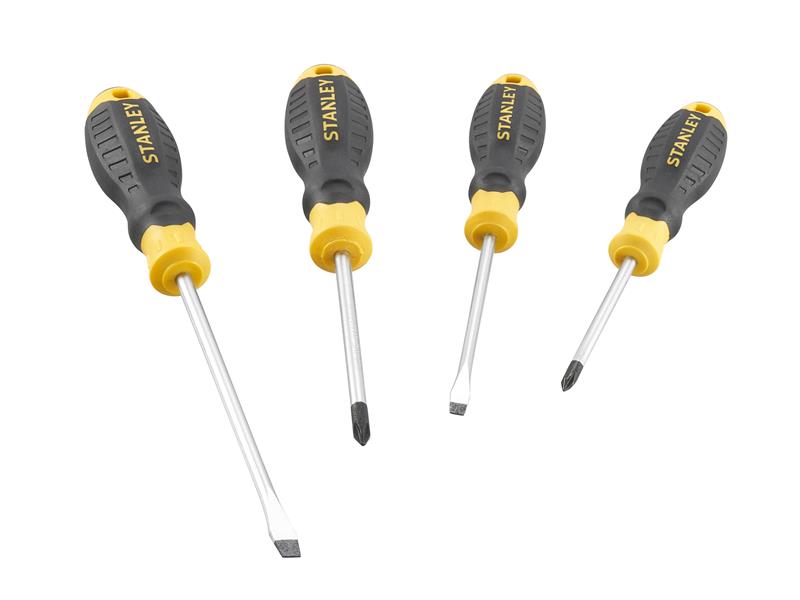 STANLEY Hand Tools CUSHION GRIP Screwdriver Set, 4 Piece