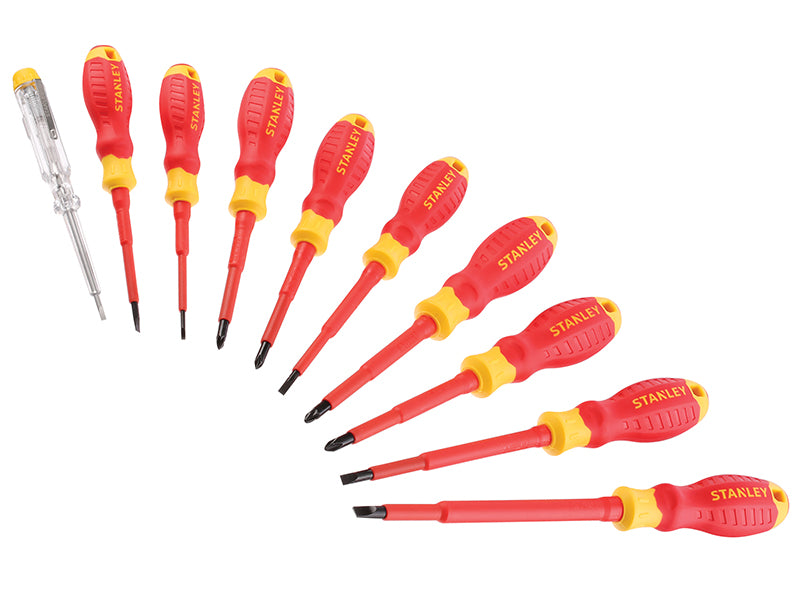 STANLEY FatMax VDE Insulated Screwdriver Set, 10 Piece
