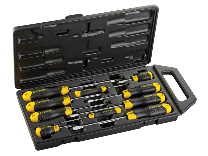STANLEY Cushion Grip Screwdriver Set, 10 Piece