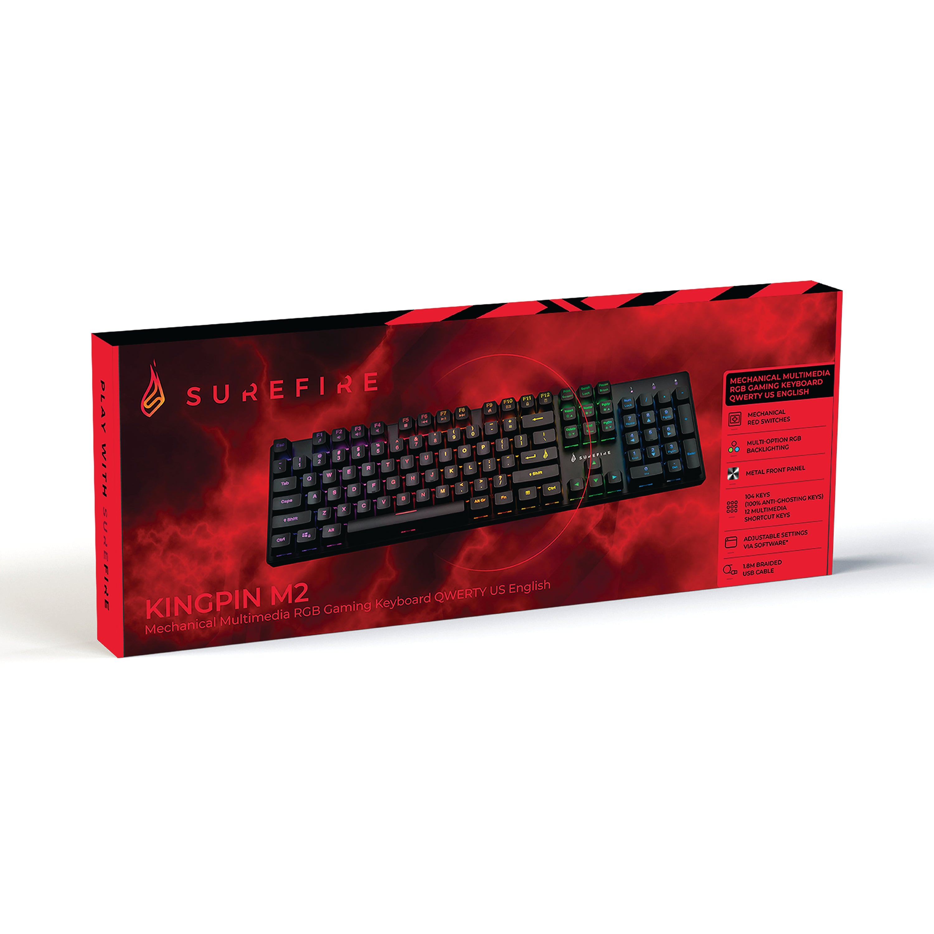 SureFire KingPin M2 Mechanical Multimedia RGB Gaming Keyboard 48719