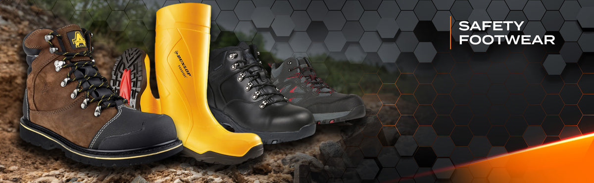 Safety boots and work footwear with toe cap protection