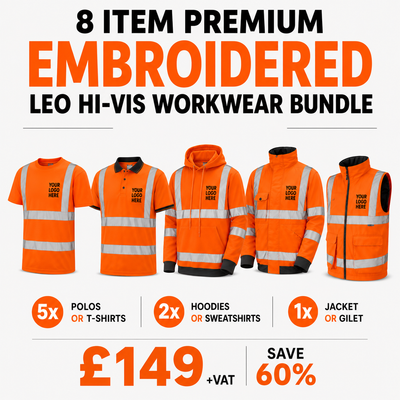 8 Item Premium Embroidered Leo Workwear Hi-Vis Bundle