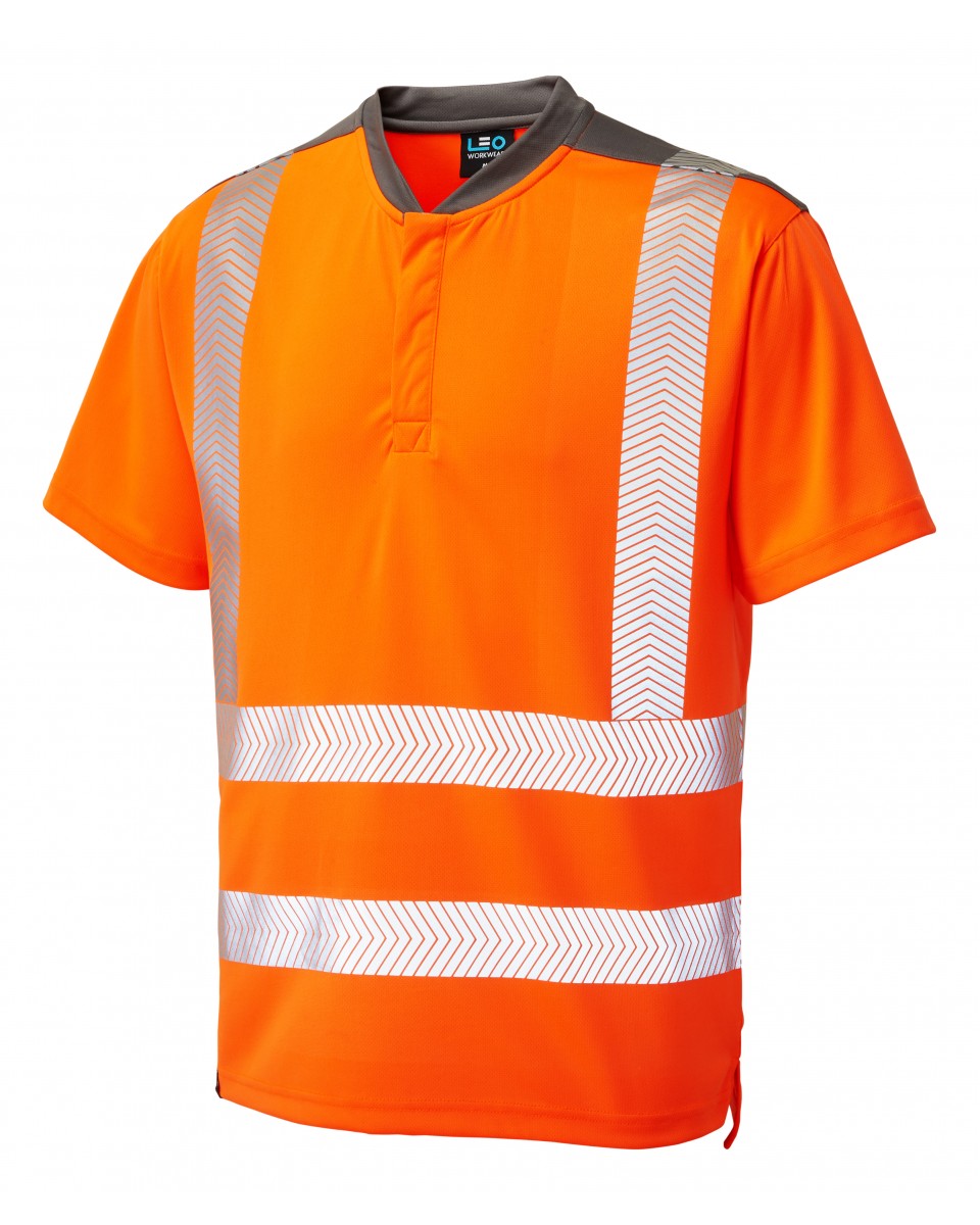Leo Workwear Putsborough Iso 20471 Cl 2 Performance T-Shirt - [CLEARANCE]