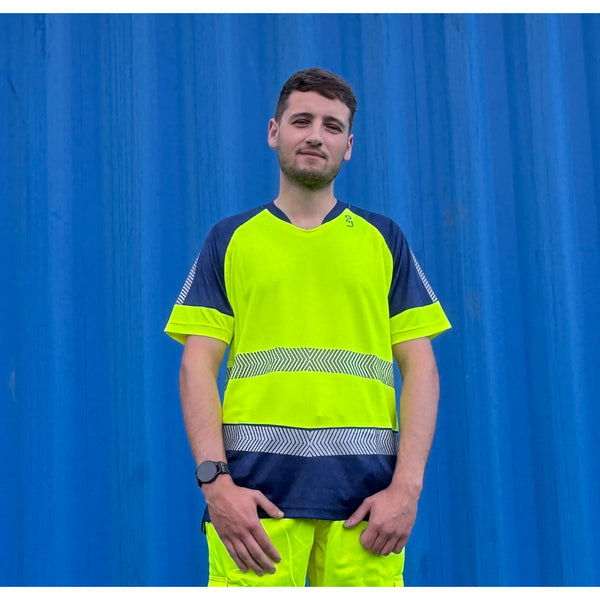 Leo Workwear Forda Leo Ecoviz Performance+ Dual Colour T-Shirt