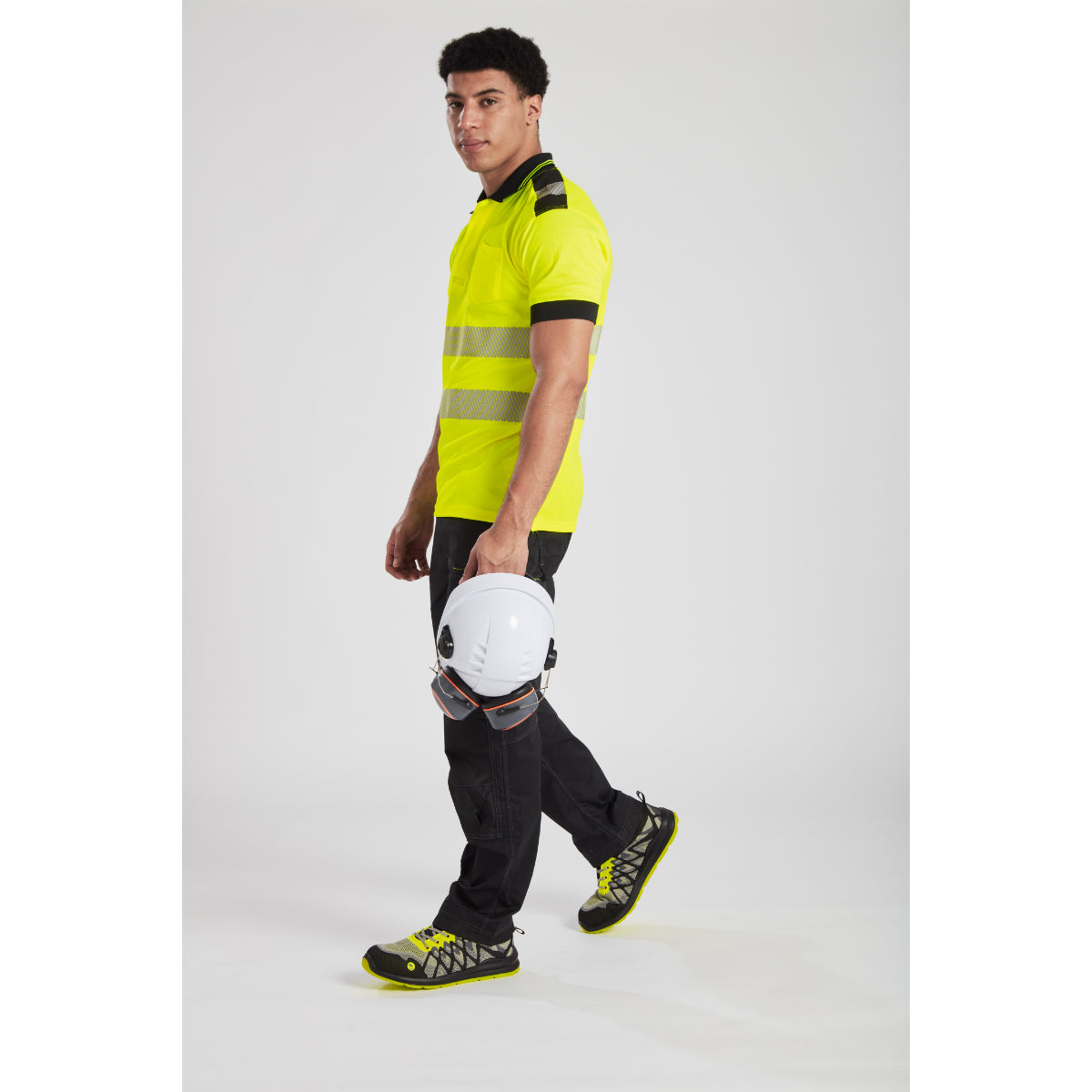 Portwest PW3 Hi-Vis Cotton Comfort Short Sleeve Polo Shirt - Orange/Yellow - T180