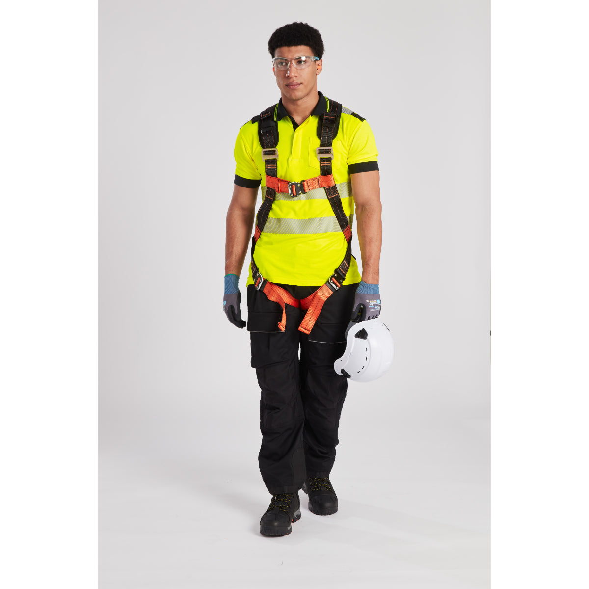 Portwest PW3 Hi-Vis Cotton Comfort Short Sleeve Polo Shirt - Orange/Yellow - T180
