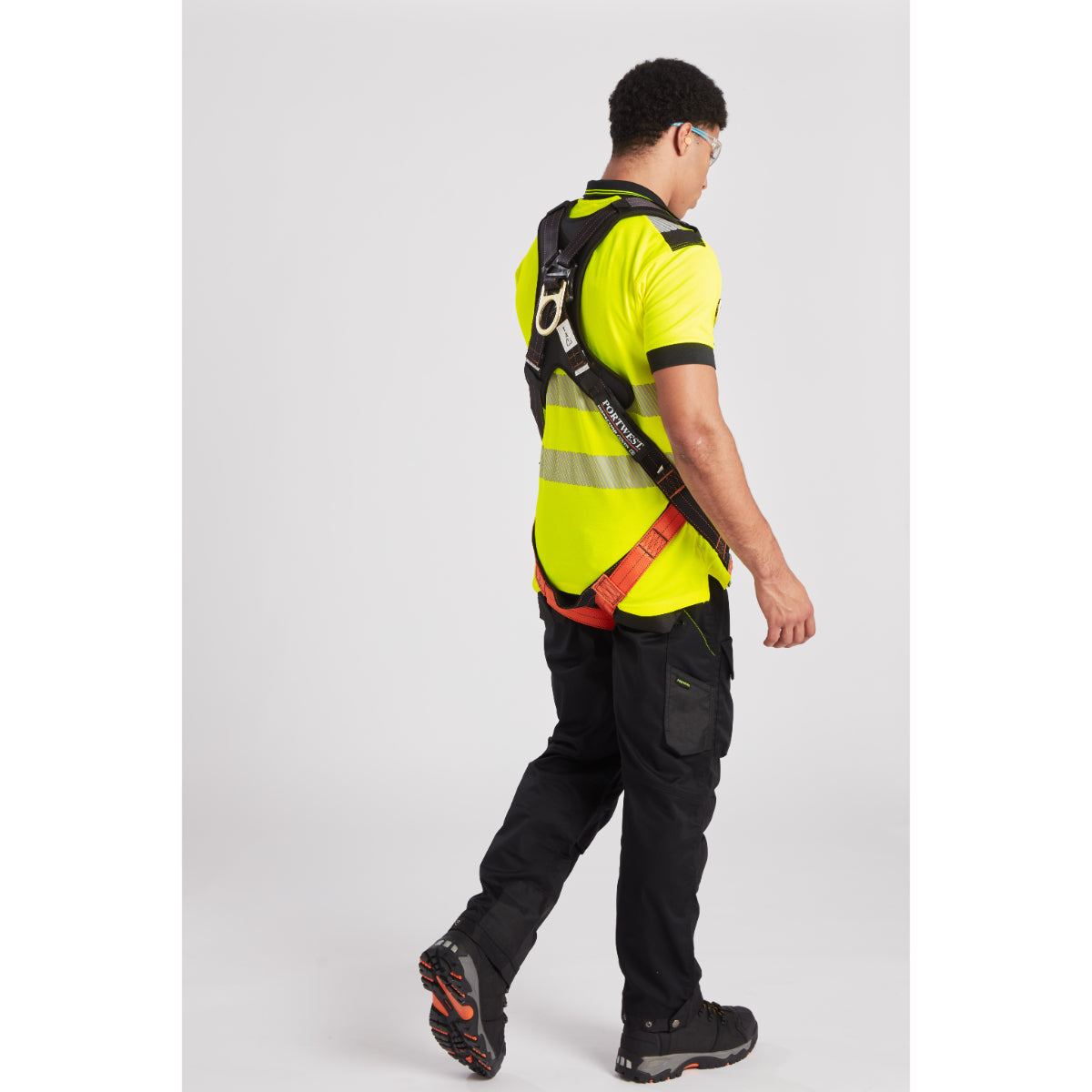Portwest PW3 Hi-Vis Cotton Comfort Short Sleeve Polo Shirt - Orange/Yellow - T180