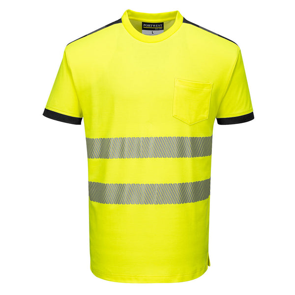 Portwest PW3 Hi-Vis Cotton Comfort T-Shirt Short Sleeved - T181 - [CLEARANCE]