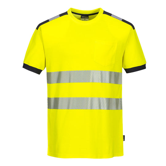 Portwest PW3 Hi-Vis Cotton Comfort T-Shirt Short Sleeved - T181 - [CLEARANCE]