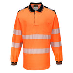 Portwest PW3 Hi-Vis Cotton Comfort Polo Shirt Long Sleeved - T184 - thumbnail 1