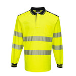 Portwest PW3 Hi-Vis Cotton Comfort Polo Shirt Long Sleeved - T184 - thumbnail 7