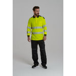 Portwest PW3 Hi-Vis Cotton Comfort Polo Shirt Long Sleeved - T184 - thumbnail 2