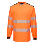Portwest PW3 Hi-Vis Cotton Comfort T-Shirt Long Sleeved - thumbnail 1