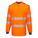 Portwest PW3 Hi-Vis Cotton Comfort T-Shirt Long Sleeved - thumbnail 6