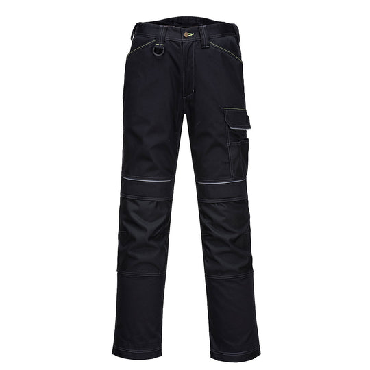 Portwest PW3 Work Trousers in black, regular length.