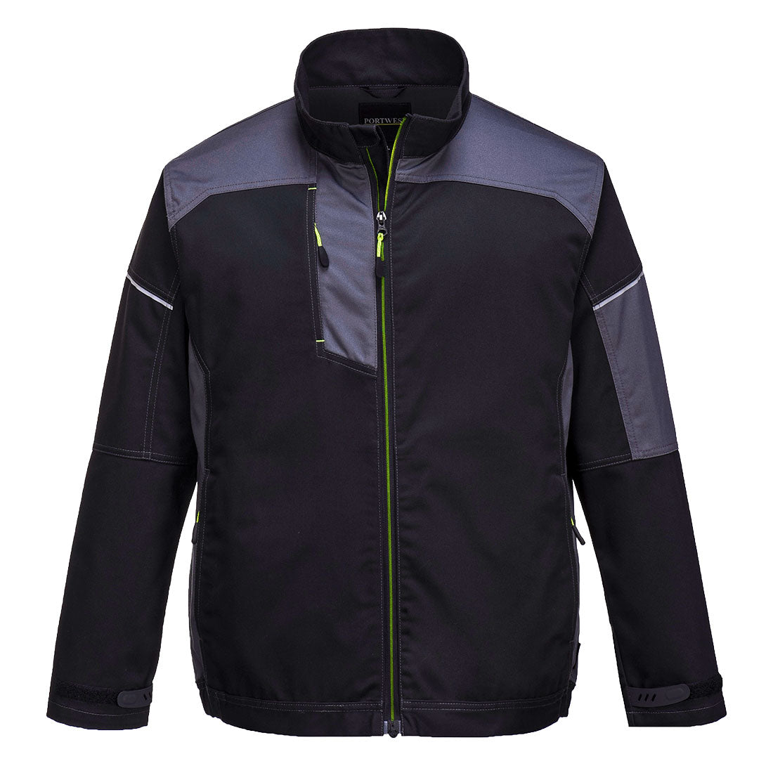 Portwest   Work Jacket in a stylish blue and black design.