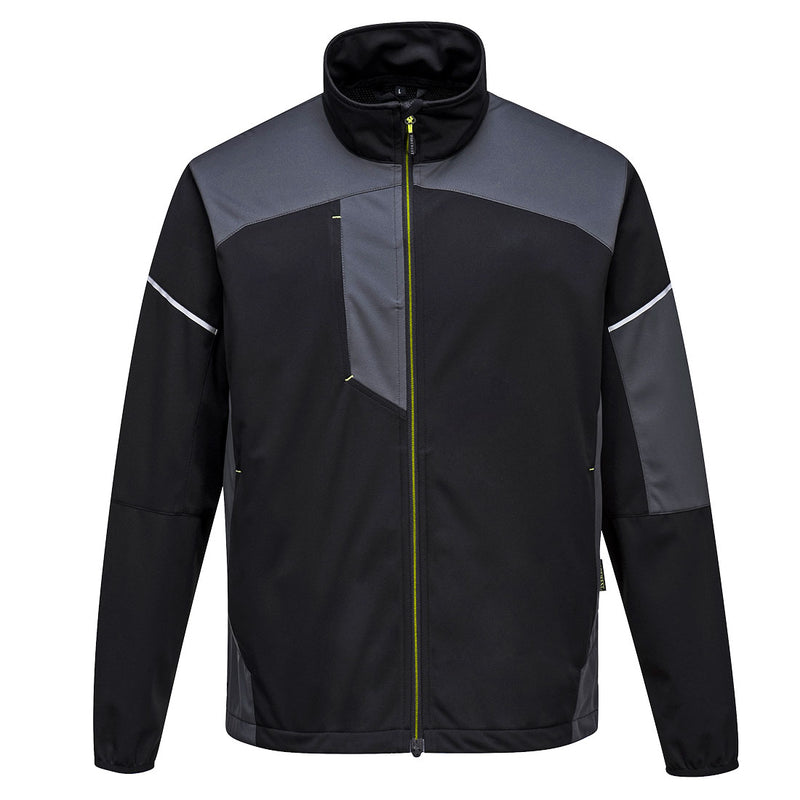 Portwest Flex Shell Jacket in stylish blue and black.