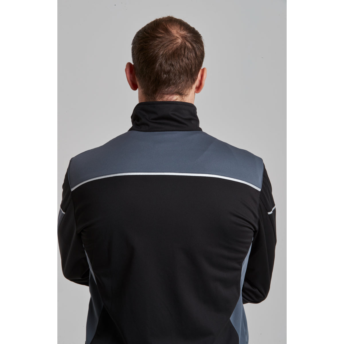 Close-up of the Portwest jacket's chest pocket and zipper.