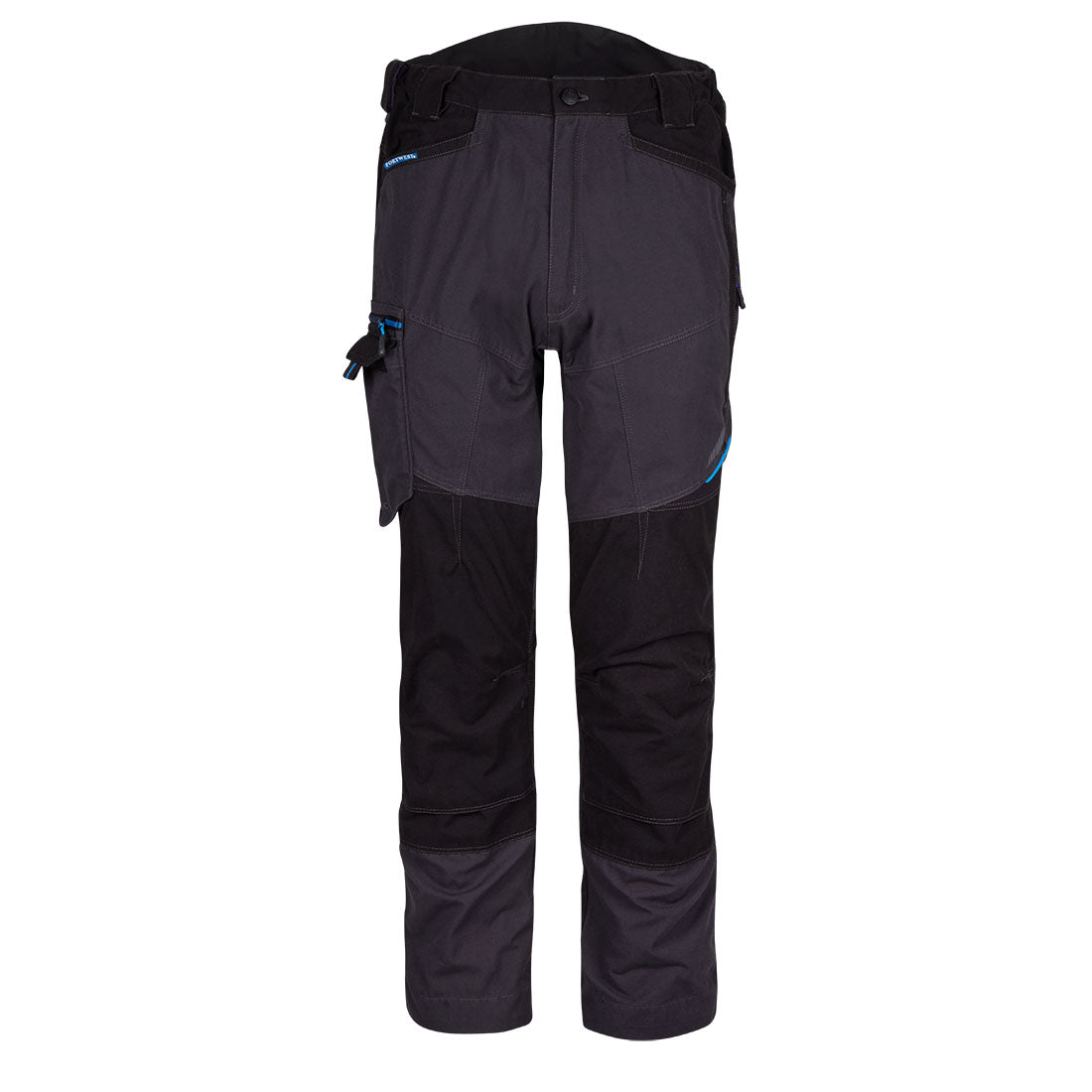Classic metal grey Portwest WX3 work trousers (T701) for a professional and understated look.