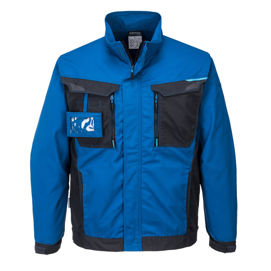 Portwest Work Jacket in classic Persian blue.