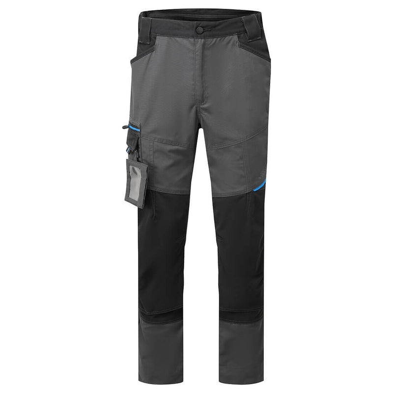 Metal grey Portwest WX3 slim-fit work trousers