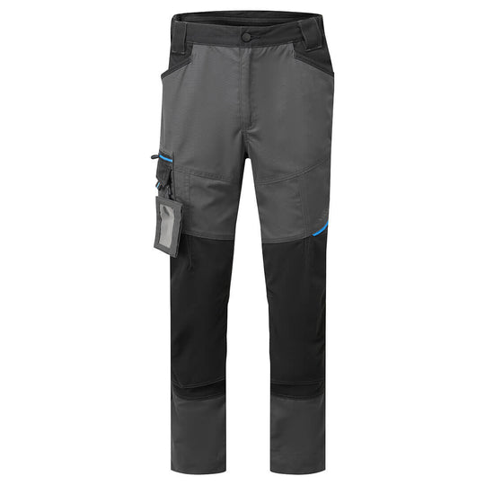 Metal grey Portwest WX3 slim-fit work trousers