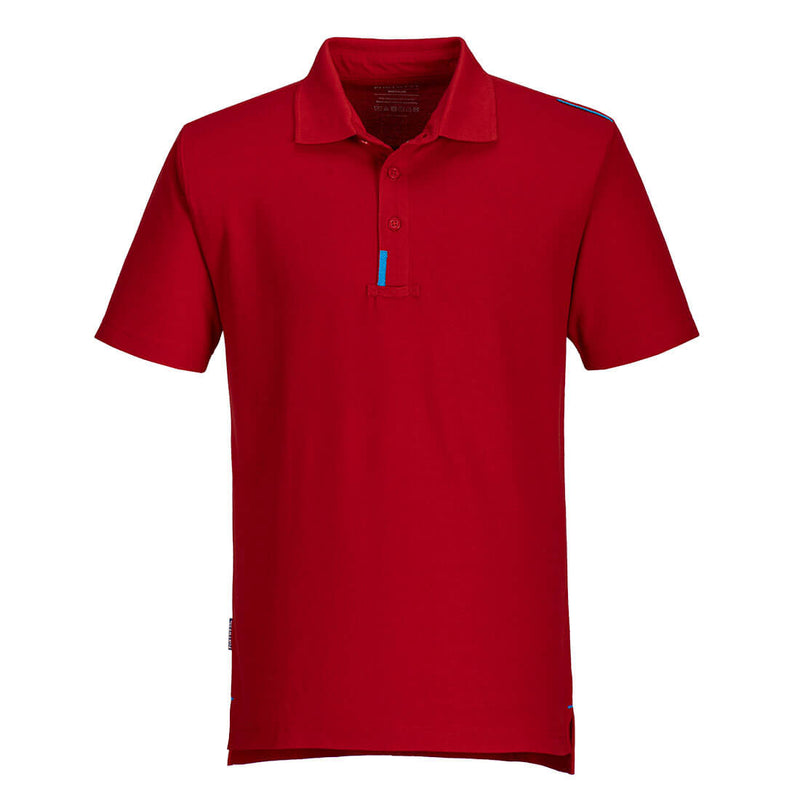 Portwest WX3 Polo Shirt in a professional dark red.