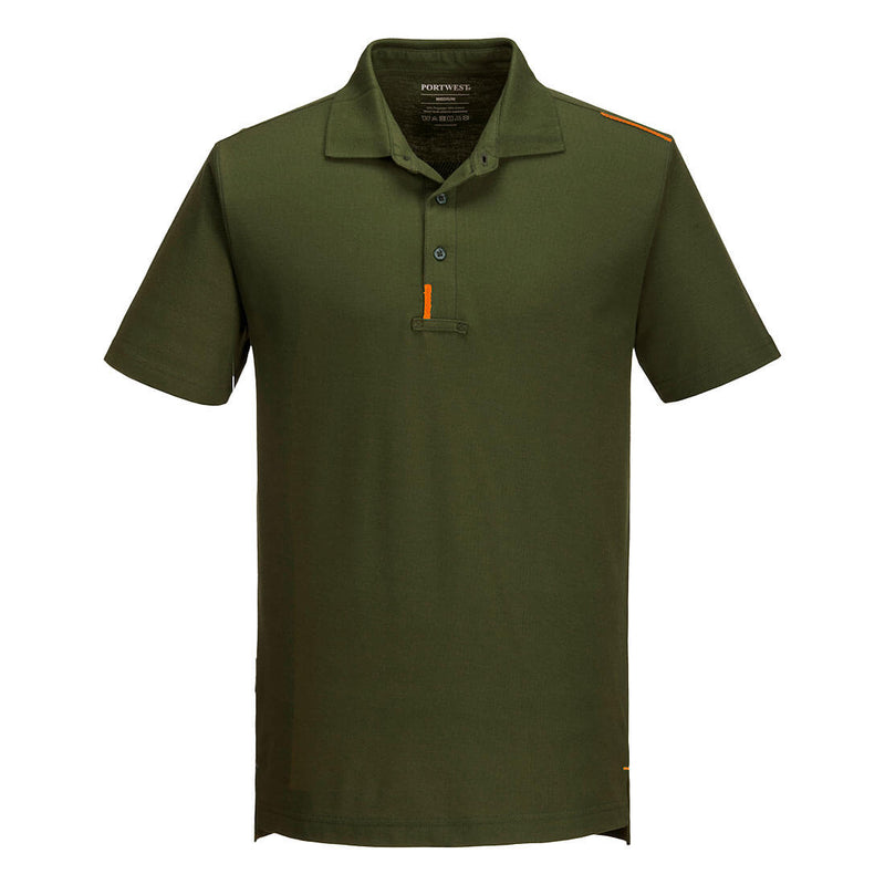 Portwest WX3 Polo Shirt in versatile olive green.