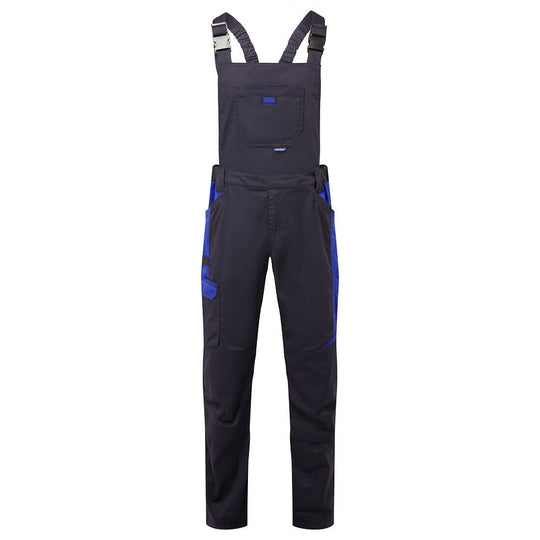 Portwest Hi-Vis Breathable Rain Bib and Brace (S388) in Dark Navy for wet conditions.
