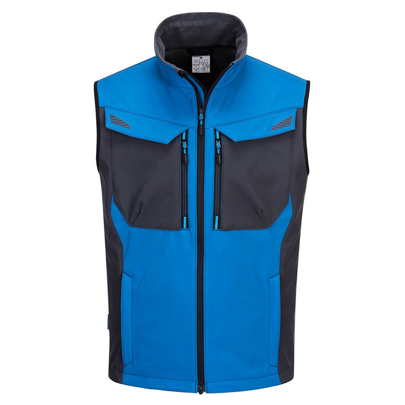Portwest  Softshell Gilet in classic Persian blue.