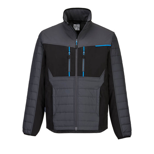 Portwest Hybrid Baffle Jacket in metal grey.