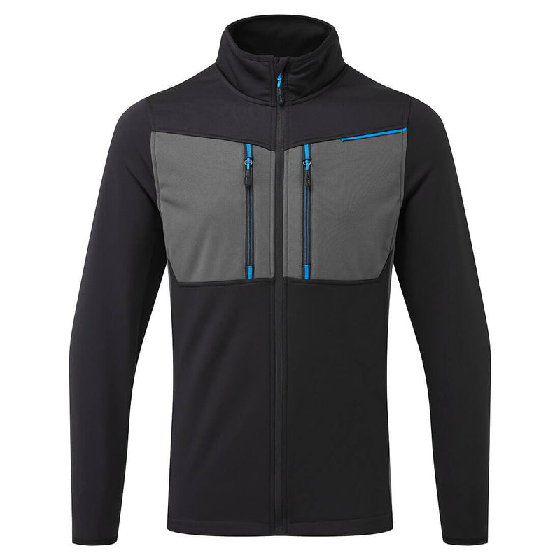 Portwest WX3 Full-Zip Tech Fleece in versatile black.