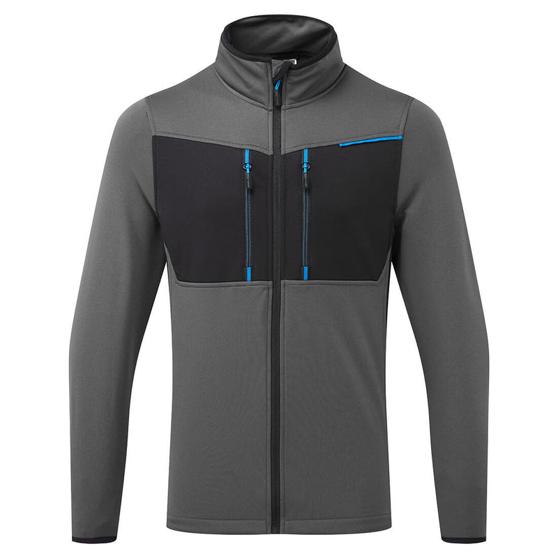 Portwest WX3 Full-Zip Tech Fleece in smart metal grey.