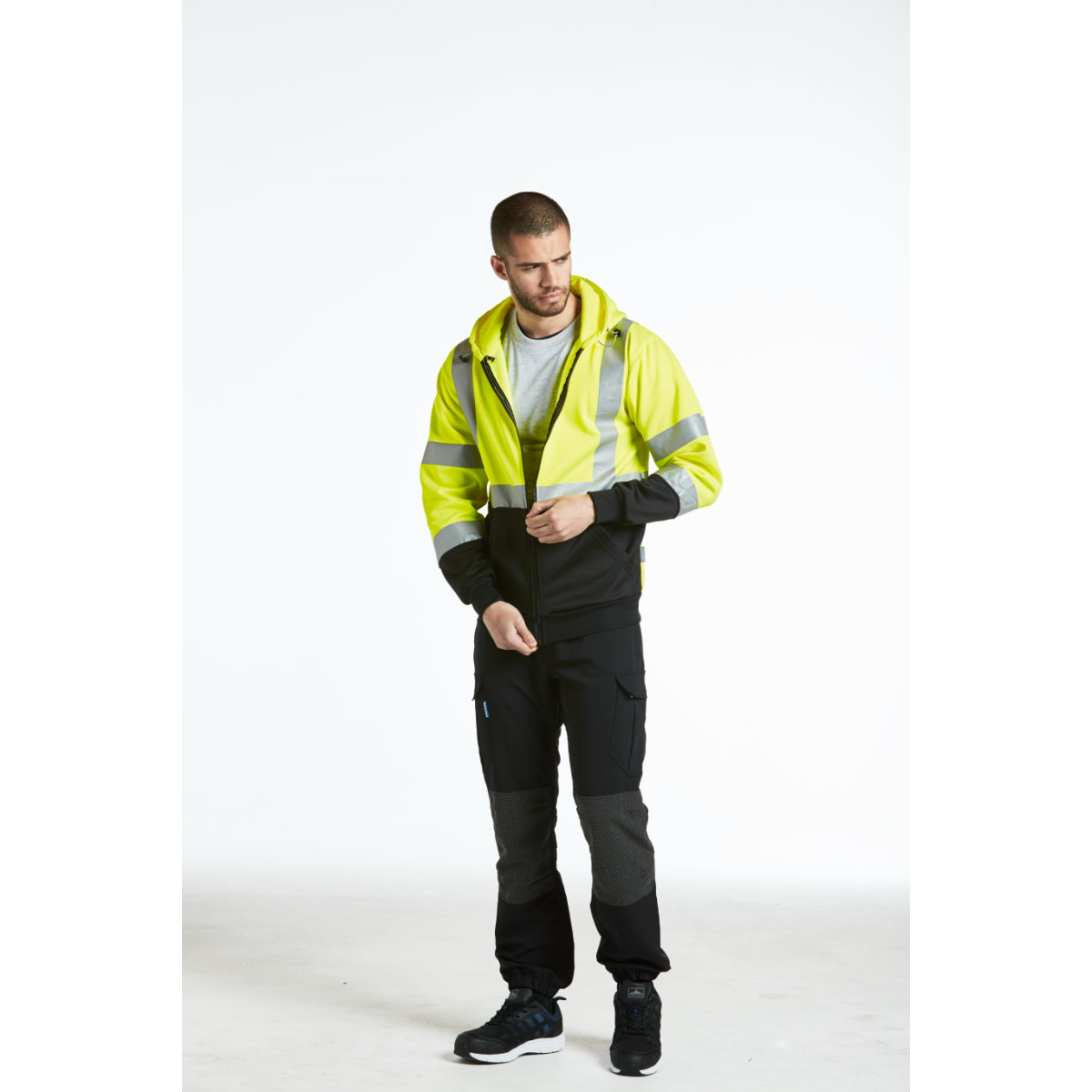 Portwest Hi-Vis Contrast Zipped Hoodie