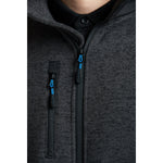 Close-up of the Portwest fleece's zipper and chin guard.