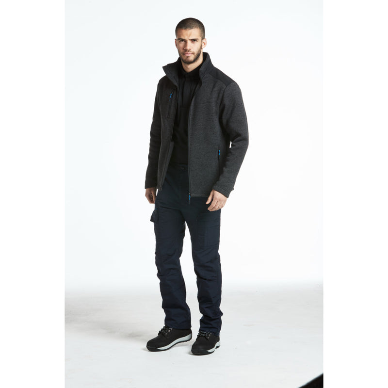 Close-up of the Portwest fleece's shoulder and zip detail.