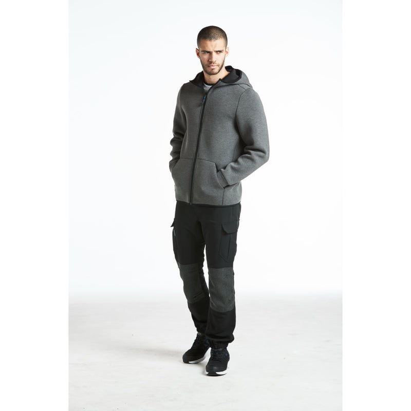 Back view of a worker wearing the Portwest Technical Fleece.