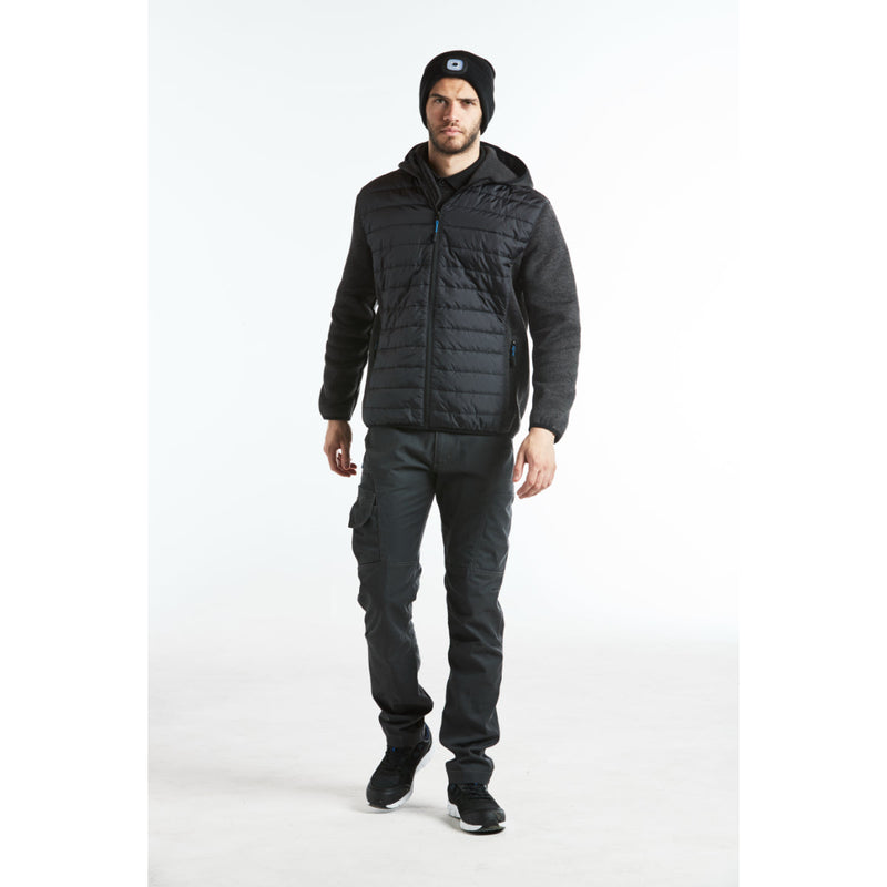 The Portwest B029 beanie providing convenient, hands-free light on the job.