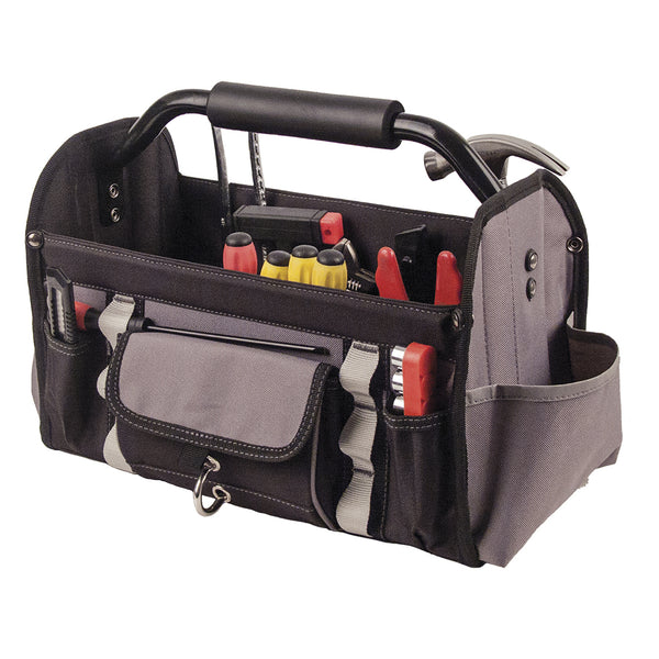 Black Portwest TB02 open-top tool bag with multiple pockets.