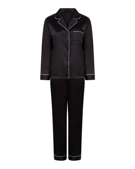 Towel City Ladies Satin Long Pyjamas - TC055M