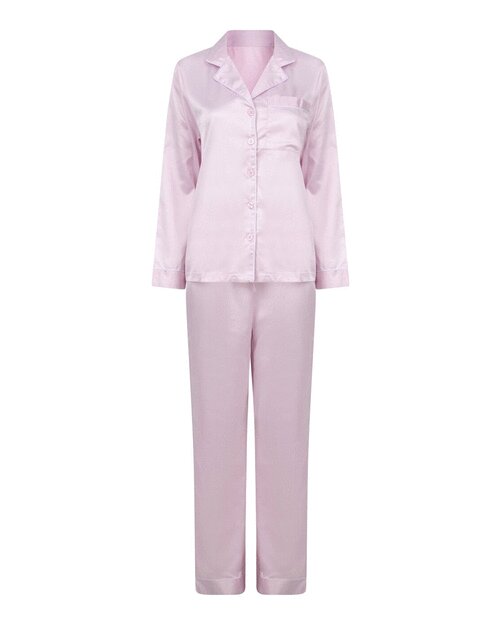 Towel City Ladies Satin Long Pyjamas - TC055M