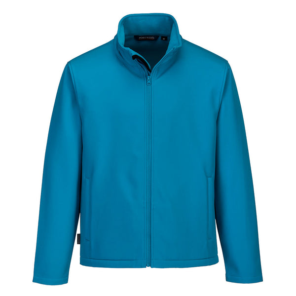 Portwest TK20 anti-cut work gloves in aqua-red, palm-side view