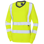 Leo Workwear Lydford Iso 20471 Cl 2 Comfort Women'S Sleeved T-Shirt - thumbnail 3
