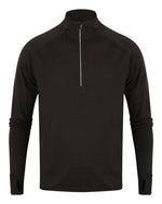 Tombo Mens Long Sleeve 1/4 Zip Top - TL562M - thumbnail 2